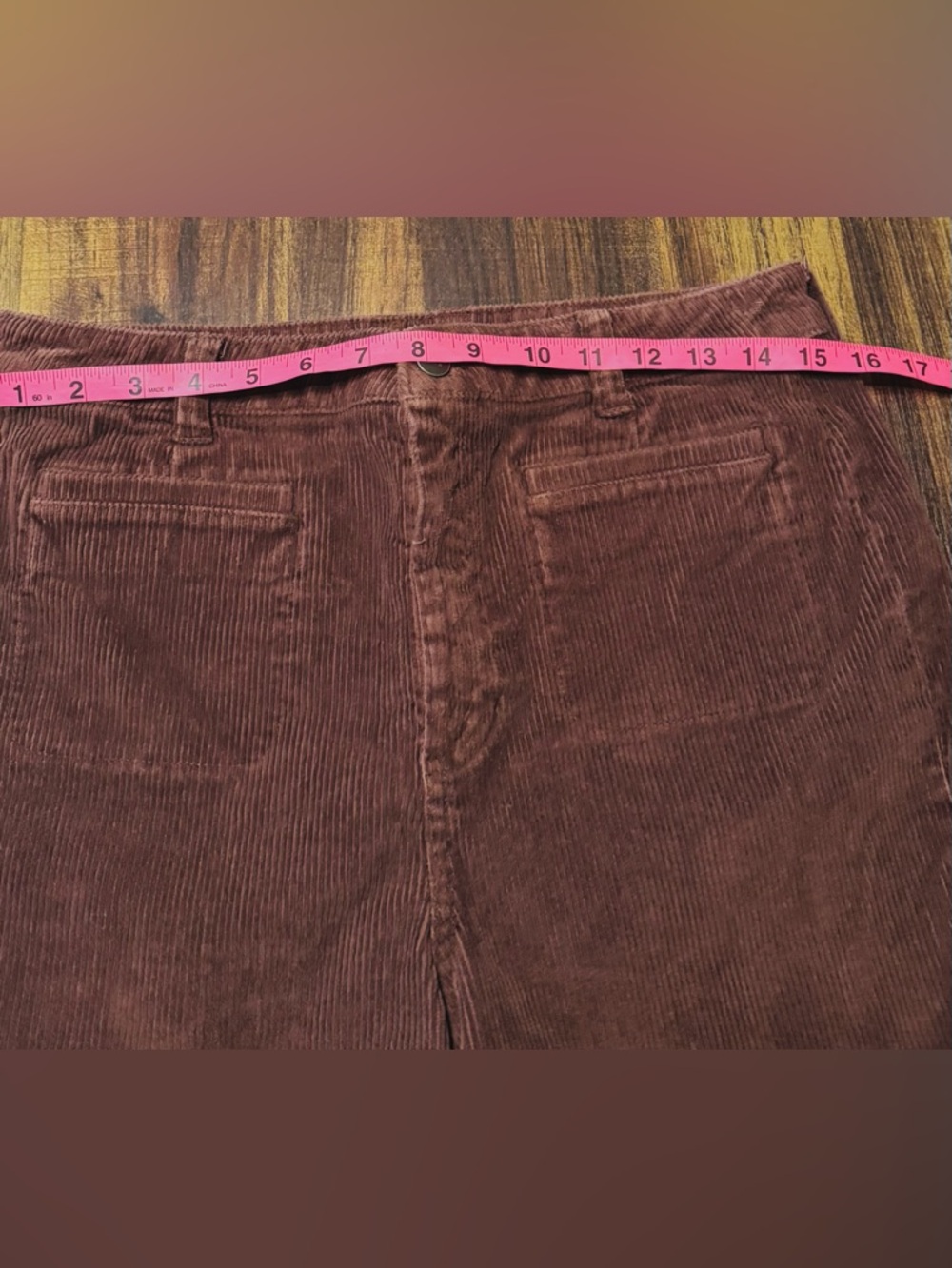 Vintage J. Crew Brown Corduroy Women’s High-Rise Flared Pants, Sz 29. NWOT - Picture 11 of 14